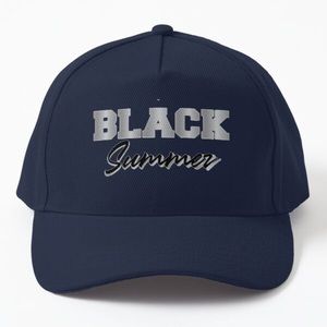 Black Summer blue silver dad hat cap